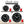 Horloge murale mathématique fond noir silencieuse - ALGORA