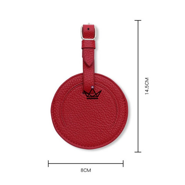 Étiquette Bagage Cuir personnalisable – Voyageur Crest