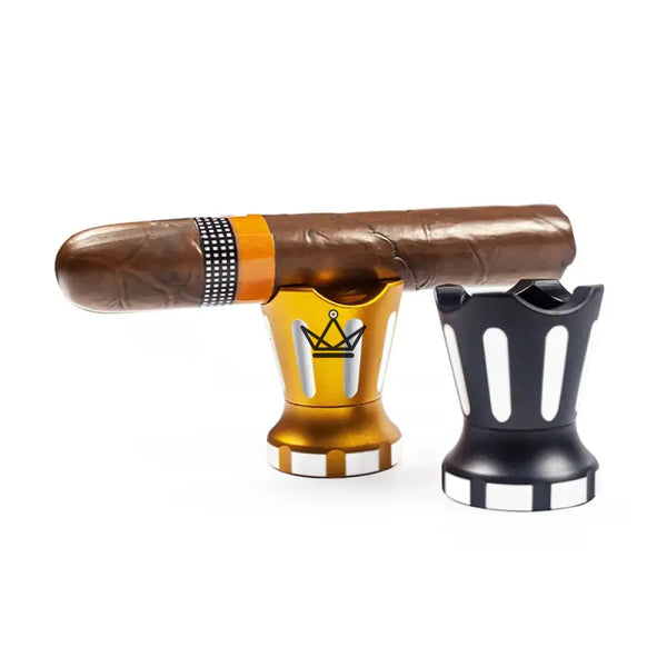 Repose-cigare couronne 2 en 1 avec emporte-pièce - COURONNE - ["maj-desc","maj-filtre"] - accessoire cigare - Cadeau, Noël, Anniversaire, Original, Fête des pères, fête des mères - Atelier Atypique