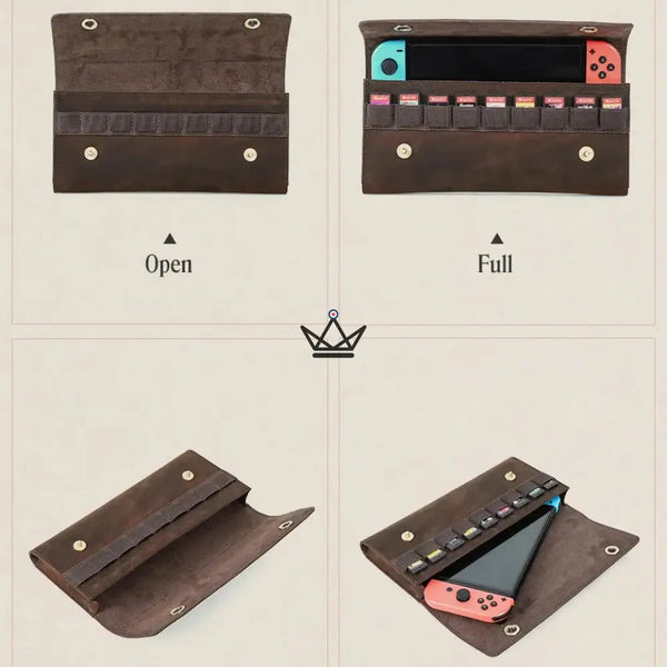 Personalisierbare Lederhülle Nintendo Switch 1. & 2. Generation — REISENDER Mario