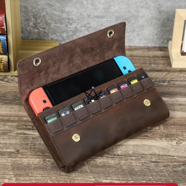 Personalisierbare Lederhülle Nintendo Switch 1. & 2. Generation — REISENDER Mario