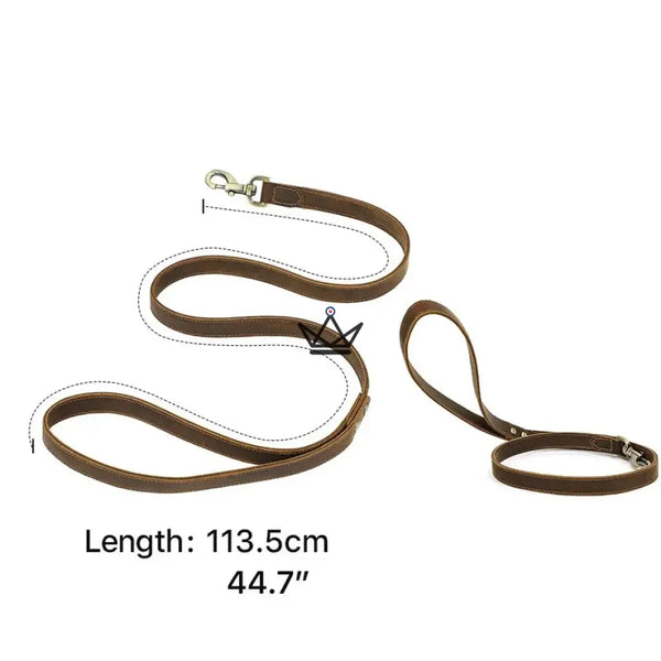 Laisse pour chien en cuir personnalisable - Voyageur Canis Lupus
