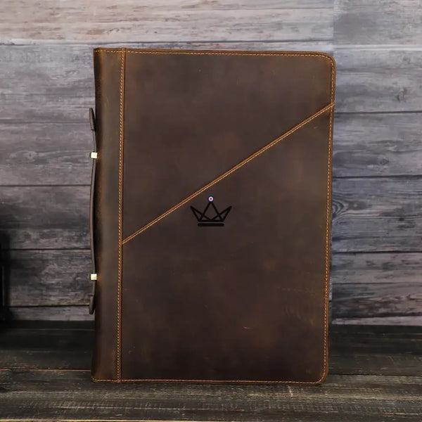 Housse Macbook en Cuir Personnalisable 13"-16" - Voyageur CODEX