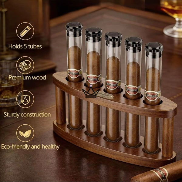 Humidor Quintett Akazienholz – 5 Tuben