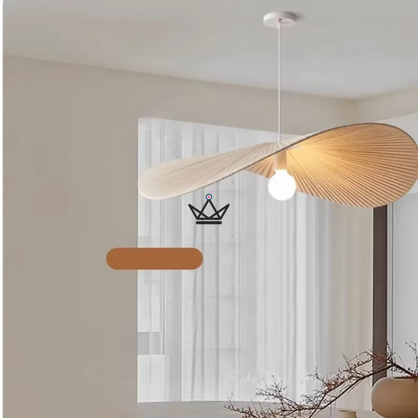 Verti Wabi Pendelleuchte – Design-Kronleuchter 60 & 80 cm | Weiß, Beige, Leinen