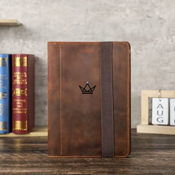 Personalisierbarer A5 Leder-Organizer — VOYAGEUR Notizbuch