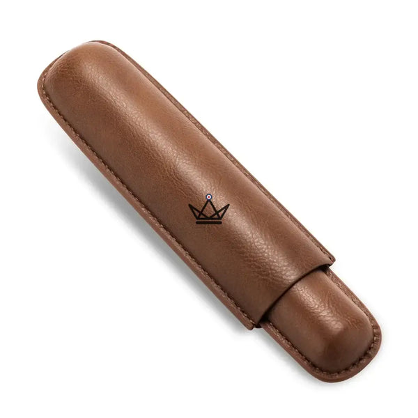 Étui à cigare individuel en cuir de vachette télescopique - SOLITAIRE - ["maj-desc","maj-filtre"] - etui cigare - Cadeau, Noël, Anniversaire, Original, Fête des pères, fête des mères - Atelier Atypique
