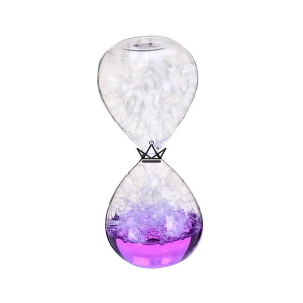 Glass bubble hourglass, colored liquid 8 × 20 cm - NIMBUS