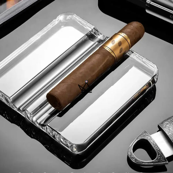 Zigarrenaschenbecher aus Klarglas – Crystal Duo
