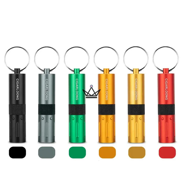 Poinçon à Cigares 2-en-1 CAPONE — Acier Inox, 6 Couleurs | Écrin Cadeau