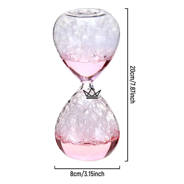 Glass bubble hourglass, colored liquid 8 × 20 cm - NIMBUS