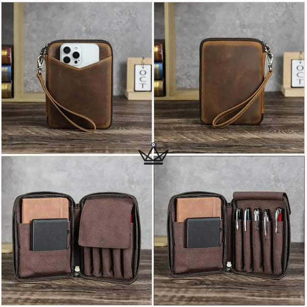 Organiseur de Poche en Cuir - Stylos & carnets personnalisable -  VOYAGEUR Plume