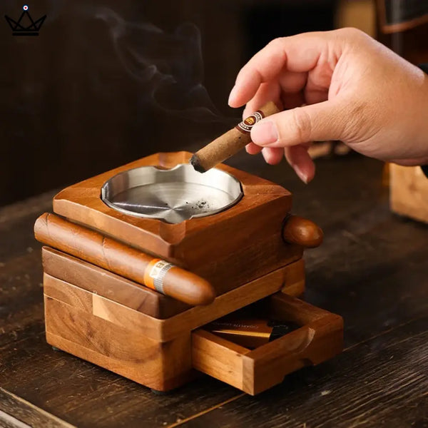 Zigarrenaschenbecher-Set - Authentica-Holz