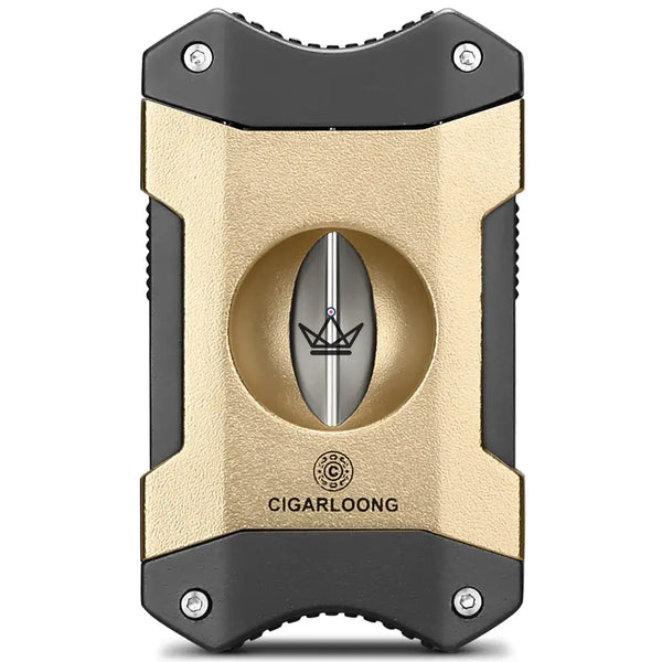 2-in-1 V-shaped cigar cutter with cigar rest, gift set — AZZURRO ORIGINAL – 7/15