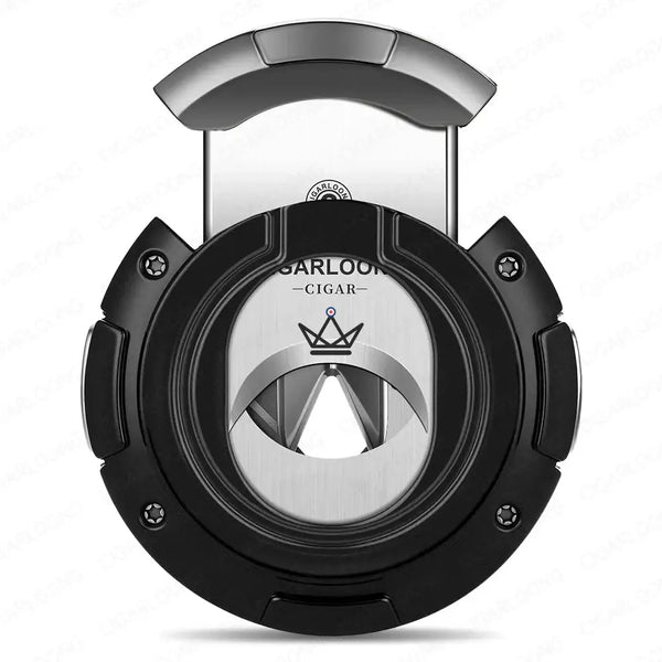 Runder 2-in-1-Zigarrenscherer mit geradem und V-förmigem Schnitt, Geschenkset — KUKLOS ORIGINAL – 13/26