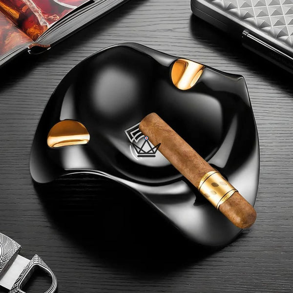 Cendrier à Cigare en Céramique - Éclipse Elégance - [] - cendrier cigare - Cadeau, Noël, Anniversaire, Original, Fête des pères, fête des mères - Atelier Atypique