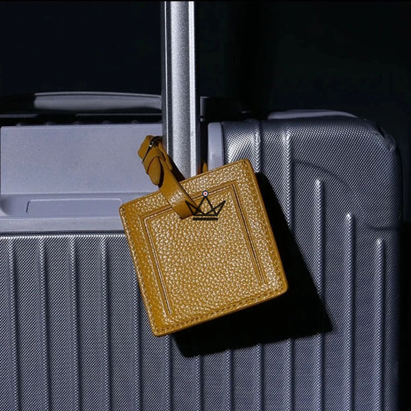 Étiquette Bagage Cuir personnalisable – Voyageur Crest