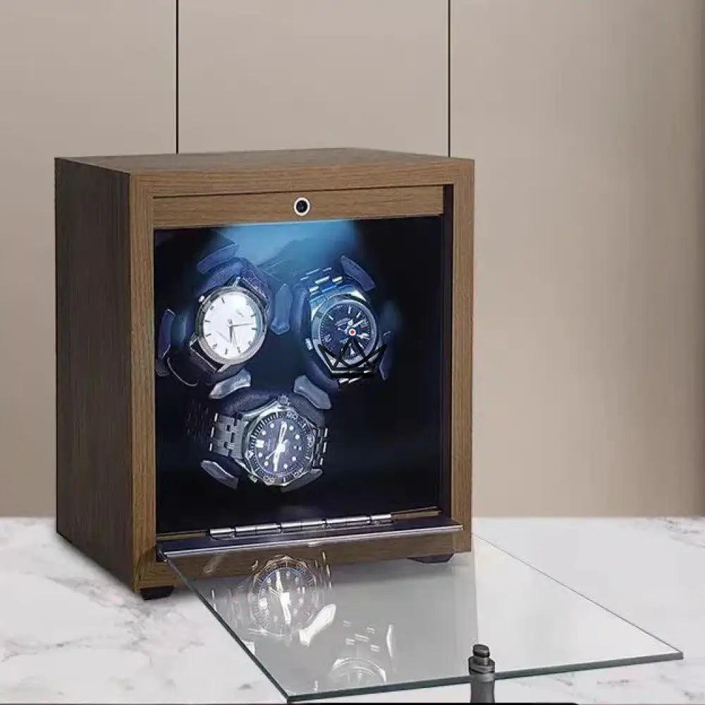 Remontoir Montre Automatique Huudngeje – Boîte De Remontage Silencieuse, 2 Modes, Alim USB – Vert