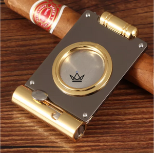 Coupe-cigare Napoléon guillotine & poinçon — acier brossé, cepo 57 max - ["maj-filtre"] - Coupe Cigare - Cadeau, Noël, Anniversaire, Original, Fête des pères, fête des mères - Atelier Atypique