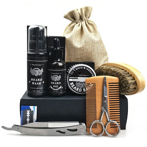 Kit Barbe Razer - 9 Pièces - [] - barbe - Cadeau, Noël, Anniversaire, Original, Fête des pères, fête des mères - Atelier Atypique
