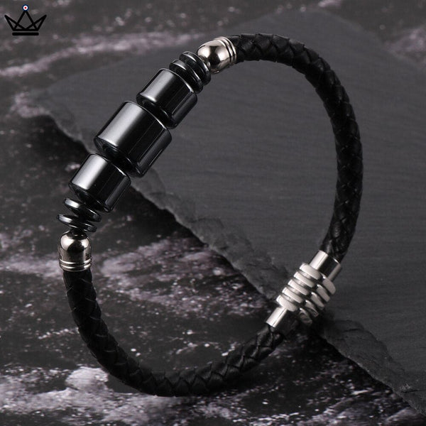 Bracelet magnétique - Billes noires