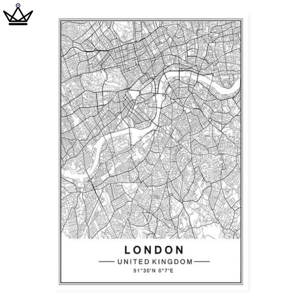 Affiches cartes de villes london