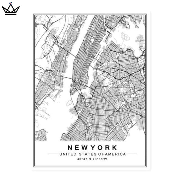 Affiches cartes de villes new york