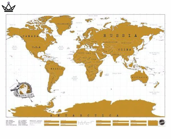 Carte du Monde à Gratter Originale