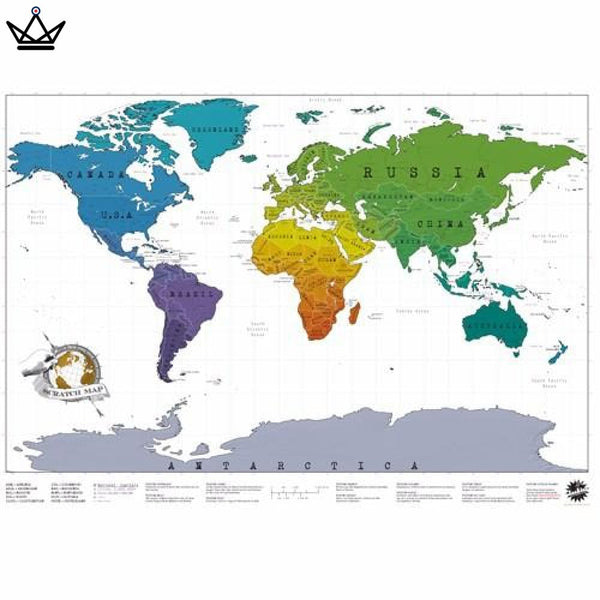 Carte du monde à gratter - Vintage 88 x 52 cm – Atelier Atypique