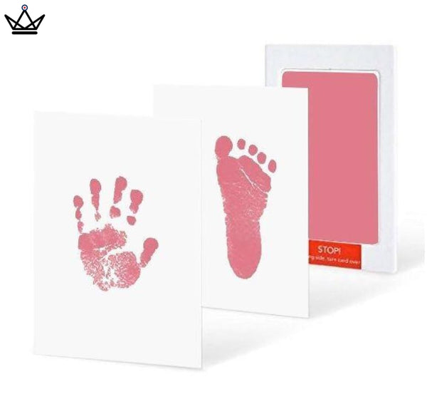 BABY PRINT - Kit d'impression d'empreintes de pieds et mains pour bébé rose