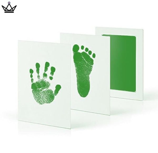 BABY PRINT - Kit d'impression d'empreintes de pieds et mains pour bébé vert